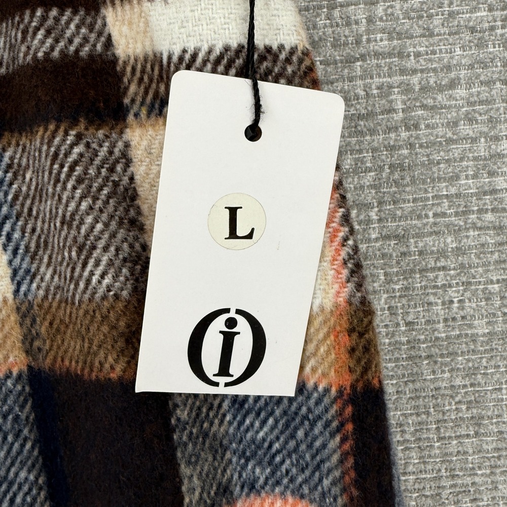 Y2K Plaid Wool Blend Pencil Skirt Women L Brown Plaid Lined Dark Academia Preppy - Picture 3 of 11